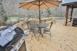 Deck with table and grill
